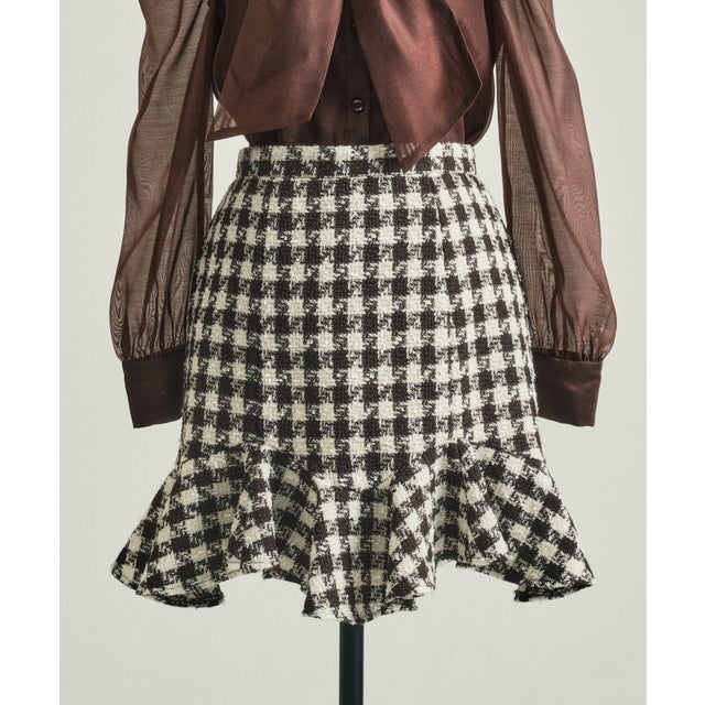 2026秋冬新作 ミニマーメイドスカート TT637204 （BROWN）