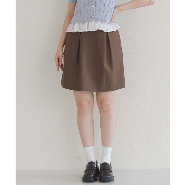 2026秋冬新作 アソートコクーンミニスカート TT637202 （BROWN）