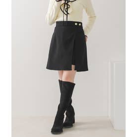 2026秋冬新作 ウールライクアシメミニスカート TT637211 （BLACK）