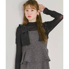 2026秋冬新作 肩リボンペプラムコンビネゾン TT637410 （BLACK）