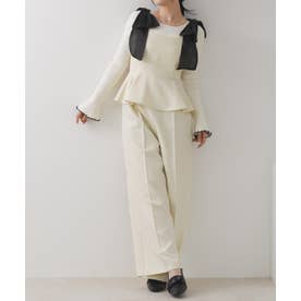 2026秋冬新作 肩リボンペプラムコンビネゾン TT637410 （OFF-WHITE）