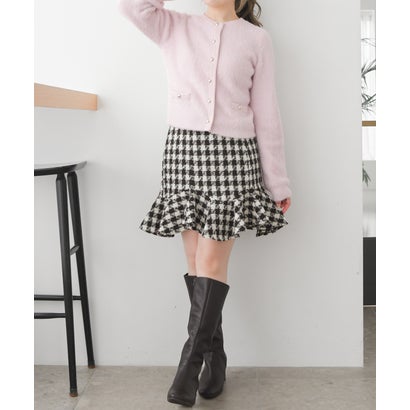 2026秋冬新作 クルーネックシャギーカーディガン TT638405 （PINK）｜詳細画像
