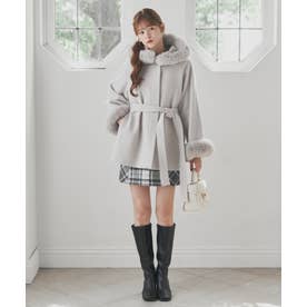 2026秋冬新作 ファーポンチョコート TT648605 （BEIGE）