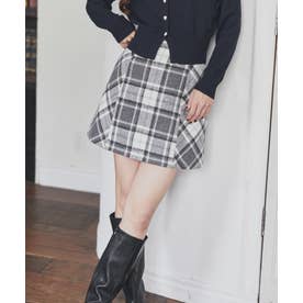 2026秋冬新作 ロービングチェックミニスカート TT647201 （GREY）