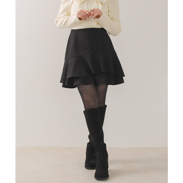 2026秋冬新作 フリルミニスカパン TT647301 （BLACK）