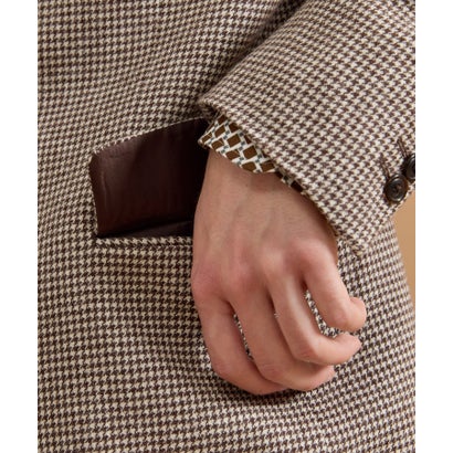 フォーティーカラッツアンドゴーニーゴ 40CARATS&525 ウール千鳥ストレッチ ジャケット （ブラウン(243)）｜詳細画像
