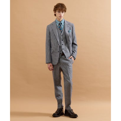 ウール千鳥ストレッチ ベスト （ブラウン(243)）｜詳細画像