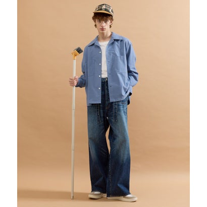 JFP コットンネルオープンカラーシャツ （レッド(063)）｜詳細画像