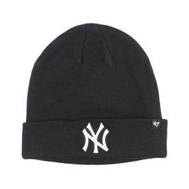 帽子 ニット帽子 ビーニー ワンサイズ メジャーリーグ MLB 野球チーム  BRAND RAISED CUFF KNIT （ヤンキース/ネイビー）