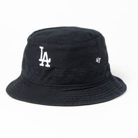 帽子 バケット ハット 紫外線対策 バケハ サファリハット メンズ レディース 野球チーム 男女兼用 BRAND BUCKET HAT （ドジャース(ブラック)）