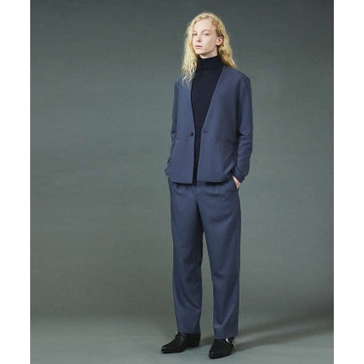 ゴーサンゴーイチプール・オム 5351 POUR LES HOMMES 【セットアップ対応】TRストレッチ ツイル ノーカラー ジャケット （ブルーグレー）｜詳細画像
