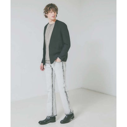 ゴーサンゴーイチプール・オム 5351 POUR LES HOMMES 【セットアップ対応】TRストレッチ ツイル ノーカラー ジャケット （ブルーグレー）｜詳細画像