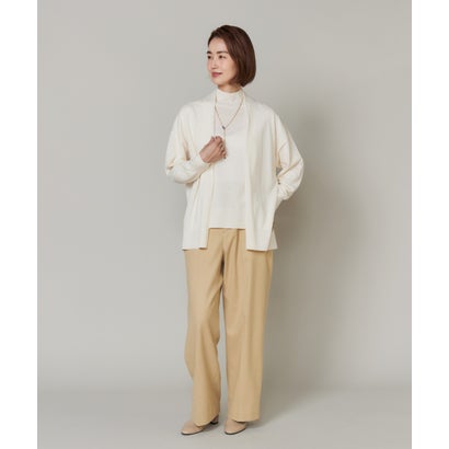 《大きいサイズ》センタープレスワイドパンツ｜美しいシルエットが、いつもの着こなしを格上げ （グレー1）｜詳細画像