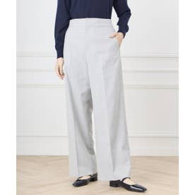 《大きいサイズ》センタープレスワイドパンツ｜美しいシルエットが、いつもの着こなしを格上げ （グレー1）