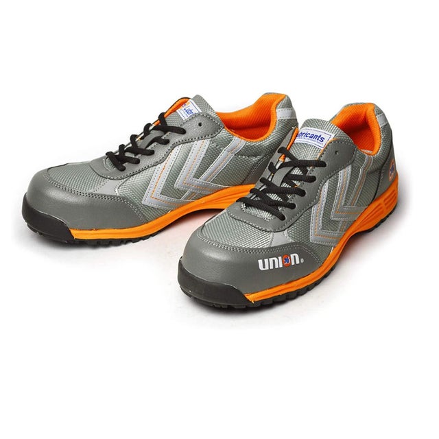 
                    安全靴 作業靴 セーフティシューズ 幅広 抗菌 消臭 4E 撥水 菌ナクスケ 通気性 耐油 反射板 （グレー）