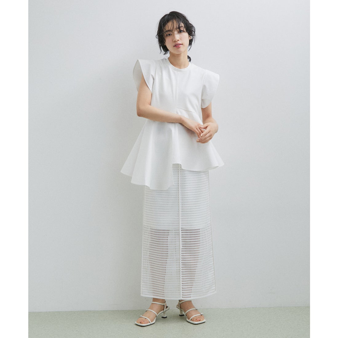 アダム エ ロペ ADAM ET ROPE' 【セットアップ対応】メッシュレース