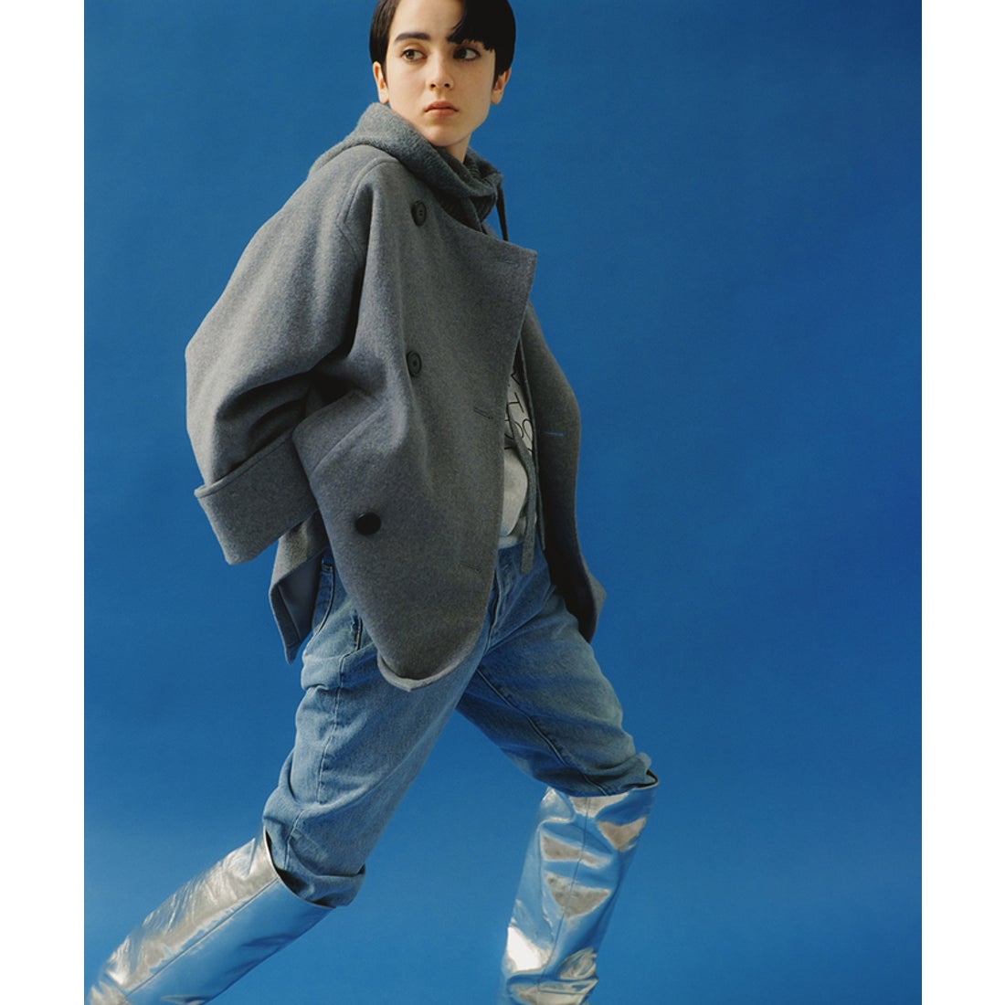 アダム エ ロペ ADAM ET ROPE' 【WEB限定】ワイドスリーブノーカラー