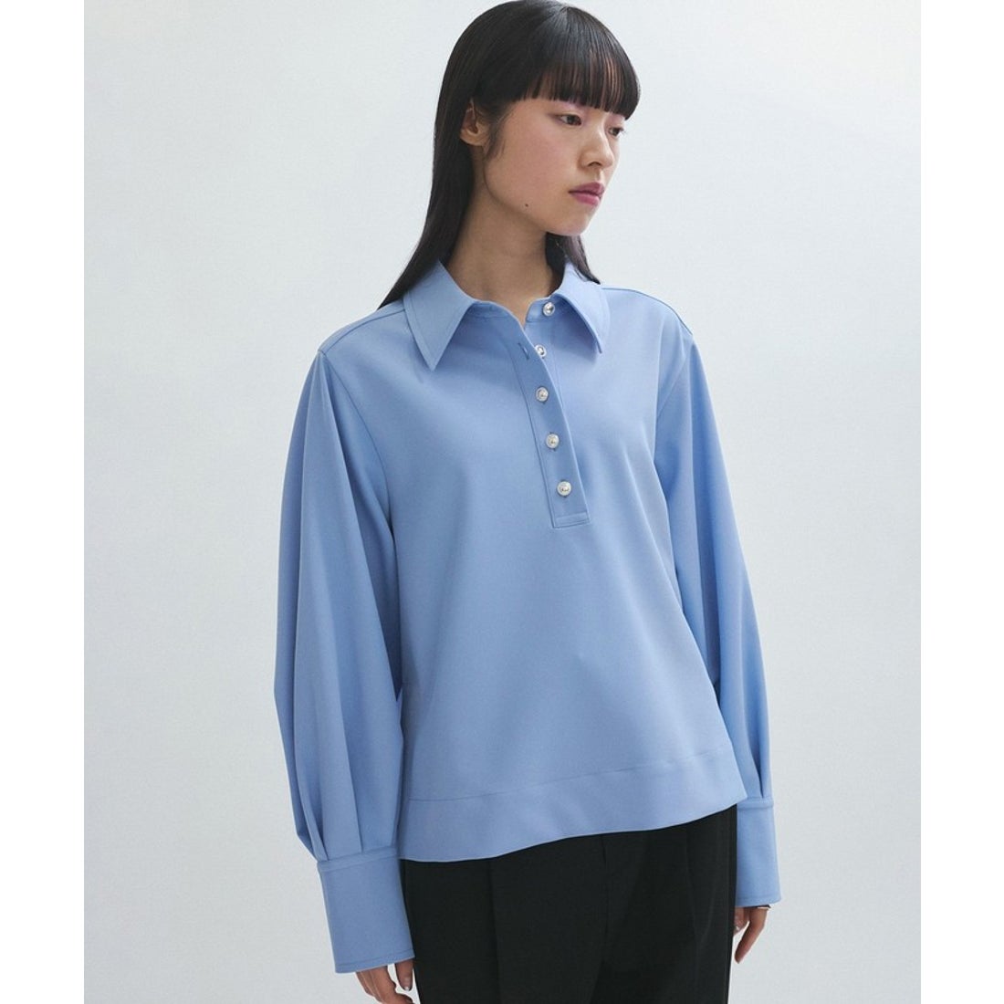 インディゴリネン ハイカウントツイルスキッパーシャツ | BLUE BLUE 