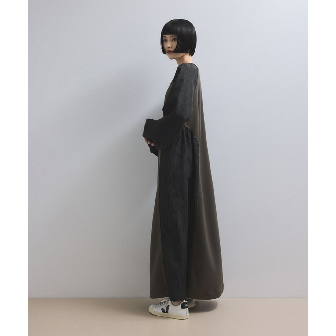 アダム エ ロペ ADAM ET ROPE' 【WEB限定】フロントZIPコンビギャザー