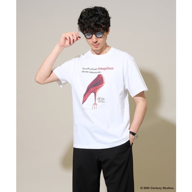 プラダヲキタアクマプリントTシャツ （ホワイト）