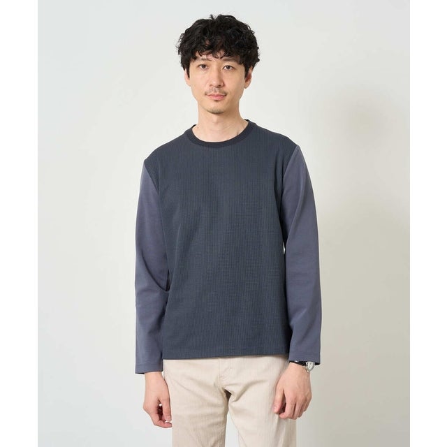 クリアワッフルキリカエスマートTシャツ （ダークグレー）