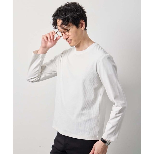 クリアワッフルキリカエスマートTシャツ （ホワイト）