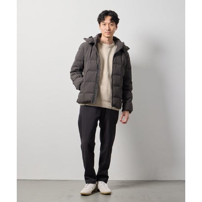 デタッチャブルフードストレッチダウンブルゾン （ダークグレー）｜詳細画像