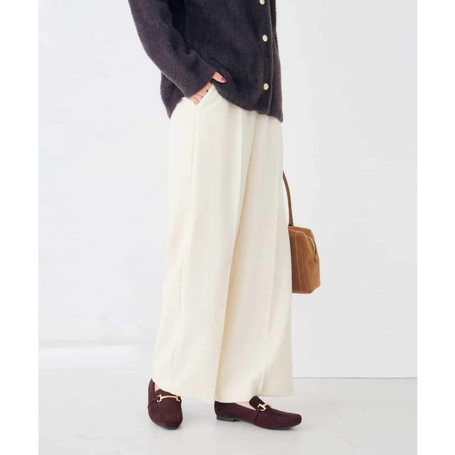 [WEB]ウラキモウラクミセスッキリワイドパンツ （ホワイト）
