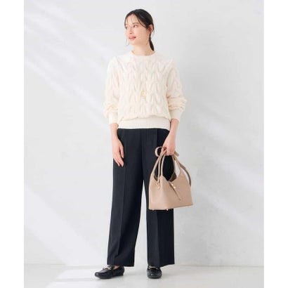 ウラキモウラクミセスッキリワイドパンツ （ネイビー）｜詳細画像