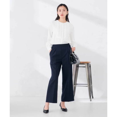 ウラキモウラクミセスッキリワイドパンツ （ネイビー）｜詳細画像