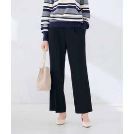 ワンタックストレートパンツ （ブラック）