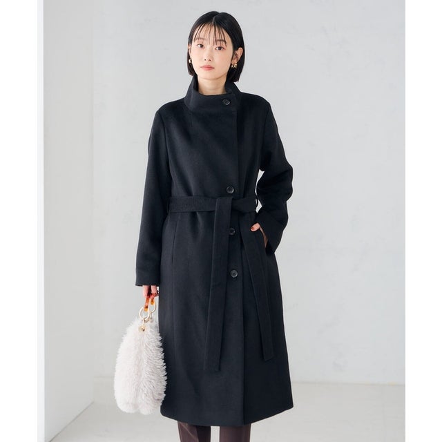 [WEBゲンテイ]オリカエシラペルロングコート （ブラック）