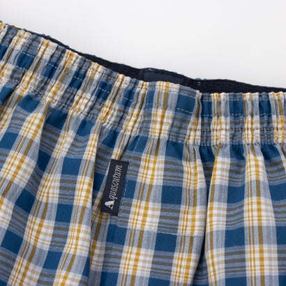 AQ裏打トランクス/26S/チェックD 【返品不可商品】 （ブルー）｜詳細画像