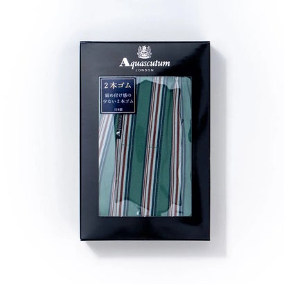 AQトランクス/26S/2本ゴム/ストライプB 【返品不可商品】 （グリーン）｜詳細画像