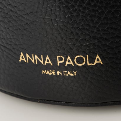 アンナ パオラ ANNA PAOLA 2色あり♪ドローストリングのレザーポシェット （ブラック）｜詳細画像