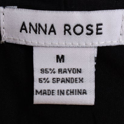 アンナ ローズ ANNA ROSE レース裾のブラックオープンフロントカーディガン （ブラック）｜詳細画像