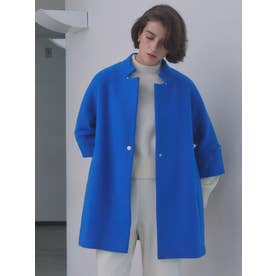 【尾州】Double Melton Cocoon Coat （スカイブルー）