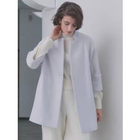 【尾州】Double Melton Cocoon Coat （ライトグレージュ）