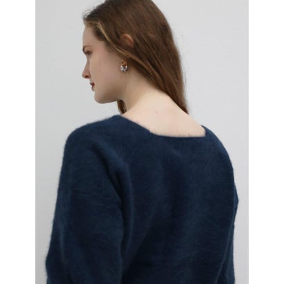 アーガ Aga エアリーブルーフォックスVネックニット （アッシュグレー）｜詳細画像