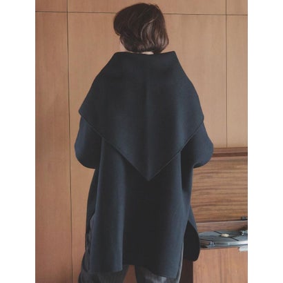 【尾州】Double Melton Poncho Coat （キャメル）｜詳細画像