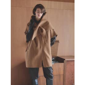 【尾州】Double Melton Poncho Coat （キャメル）