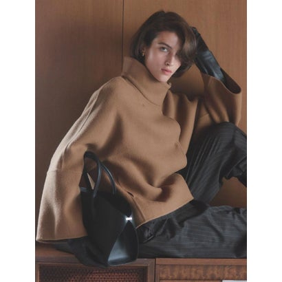 【尾州】Double Melton Standcollar Short Coat （ブラック）｜詳細画像