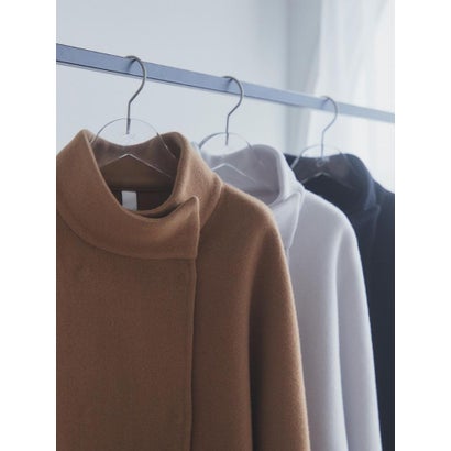 【尾州】Double Melton Standcollar Short Coat （ブラック）｜詳細画像