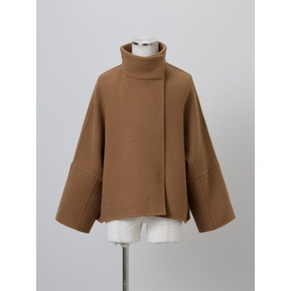 【尾州】Double Melton Standcollar Short Coat （ブラック）｜詳細画像