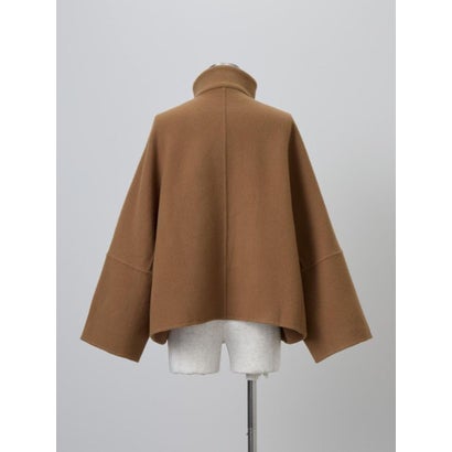【尾州】Double Melton Standcollar Short Coat （ブラック）｜詳細画像