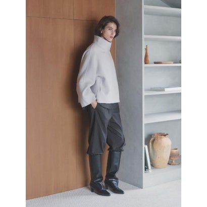 【尾州】Double Melton Standcollar Short Coat （ブラック）｜詳細画像
