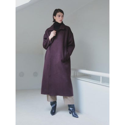 【尾州】Merino Wool Long Coat （ダークブラウン）｜詳細画像
