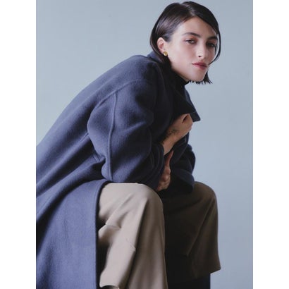 【尾州】Merino Wool Long Coat （ダークブラウン）｜詳細画像