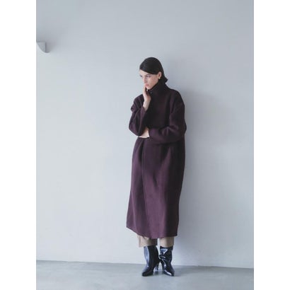 【尾州】Merino Wool Long Coat （ダークブラウン）｜詳細画像