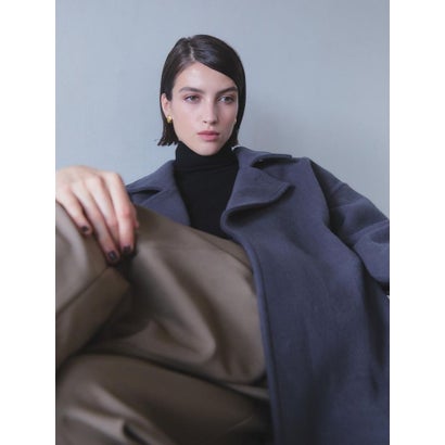 【尾州】Merino Wool Long Coat （ダークブラウン）｜詳細画像